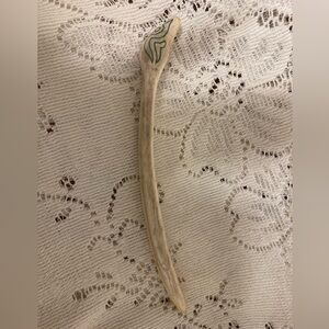 Artisan Made Hair Fork Carved Out of Deer Antler